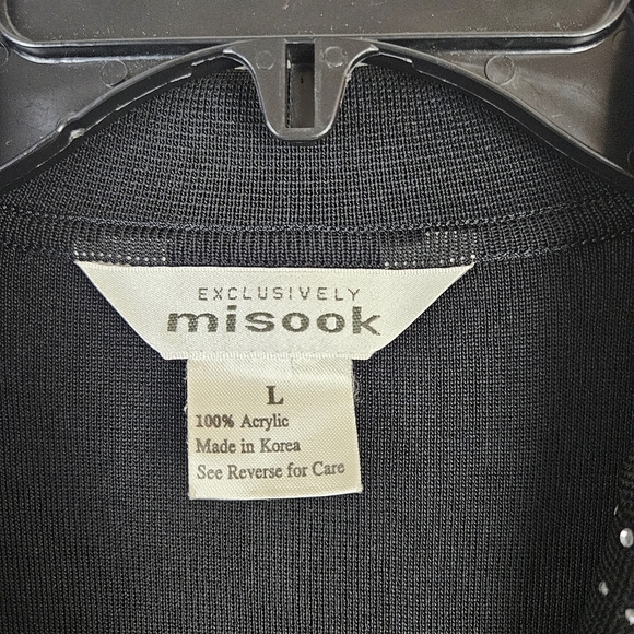 Exclusively Misook Black Embellished Cardigan Size Large - Picture 5 of 6